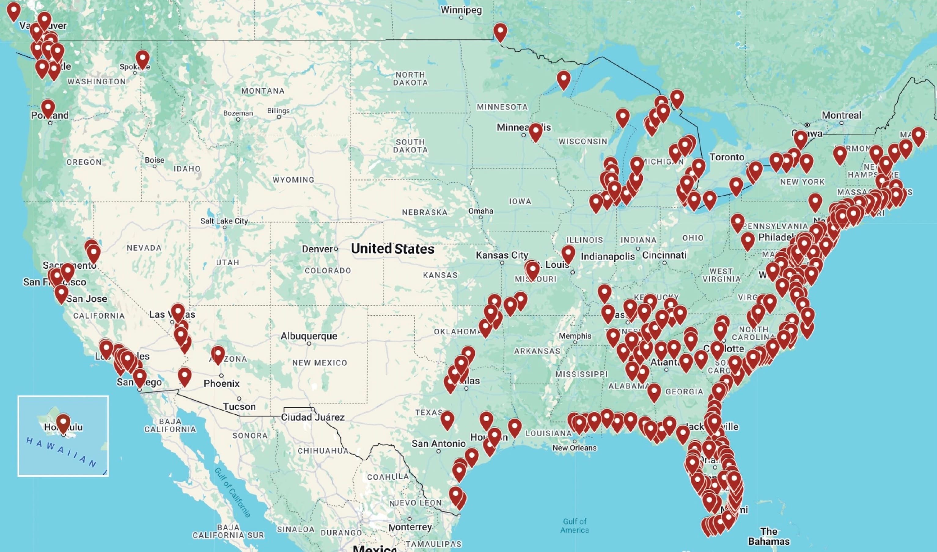 TowBoatUS Nationwide Coverage Map